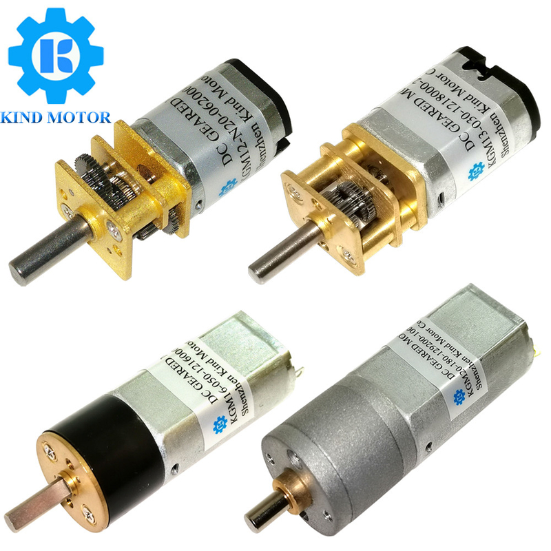 Micro DC versnellingsmotor 1 10-1 1000 versnellingsverhouding 3V-12V Spanning 10-2000 RPM 4 Montage gaten